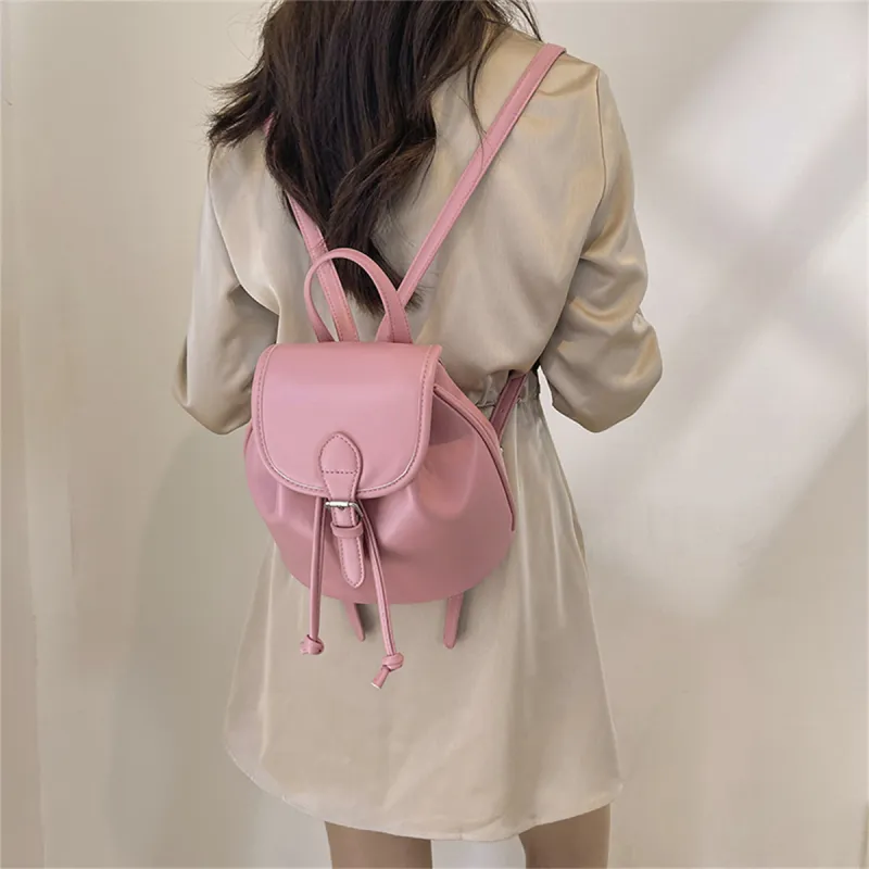 Duoluplo Doron Paul PU Backpack Women's Pink/Black/Green/White/Khaki-2
