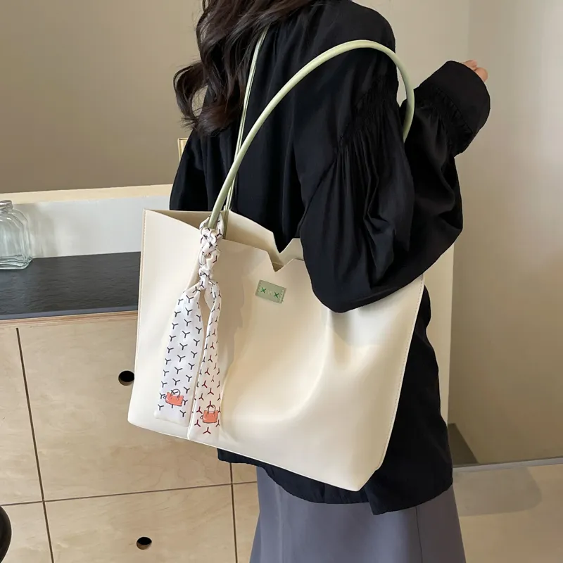 Duoluplo Doron Paul PU Tote Bag, Shopping Bag, Shoulder Bag Regular Women's Black/Khaki/Green/Pink-16