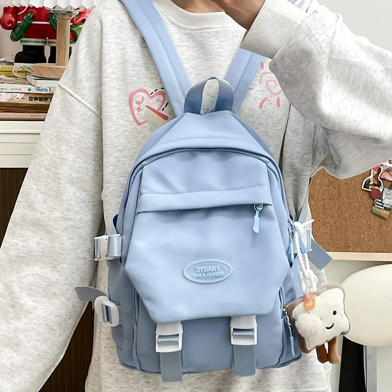 SWIMADE Nylon Backpack Women's Blue/Yellow/Black/White/Pink-3