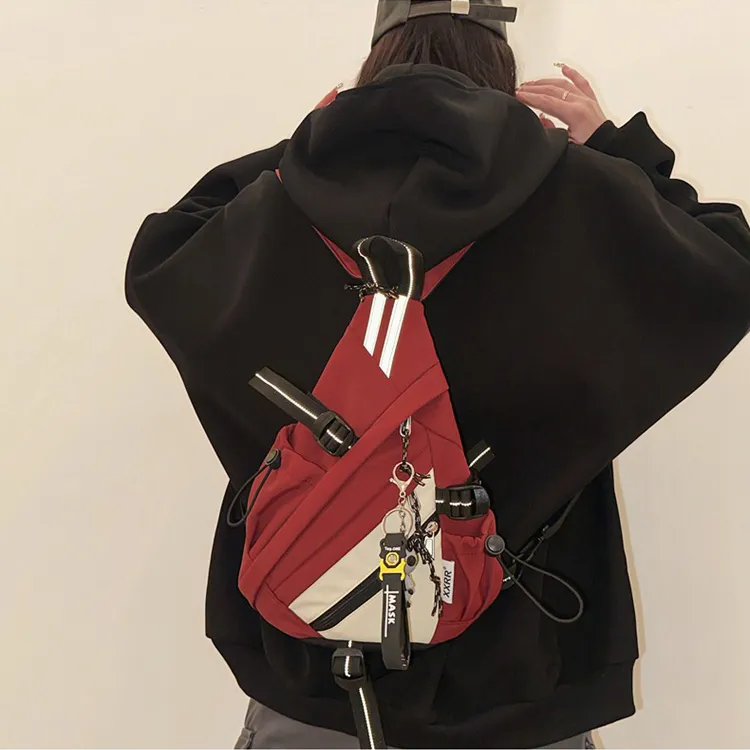 Duoluplo Doron Paul Nylon Backpack Regular Unisex Black, Red, Khaki, White-5