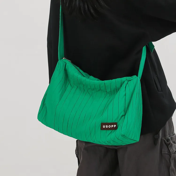 Duoluplo Doron Paul Nylon Shoulder Bag Regular Women's Black/Khaki/Ecru/Green/Pink-20