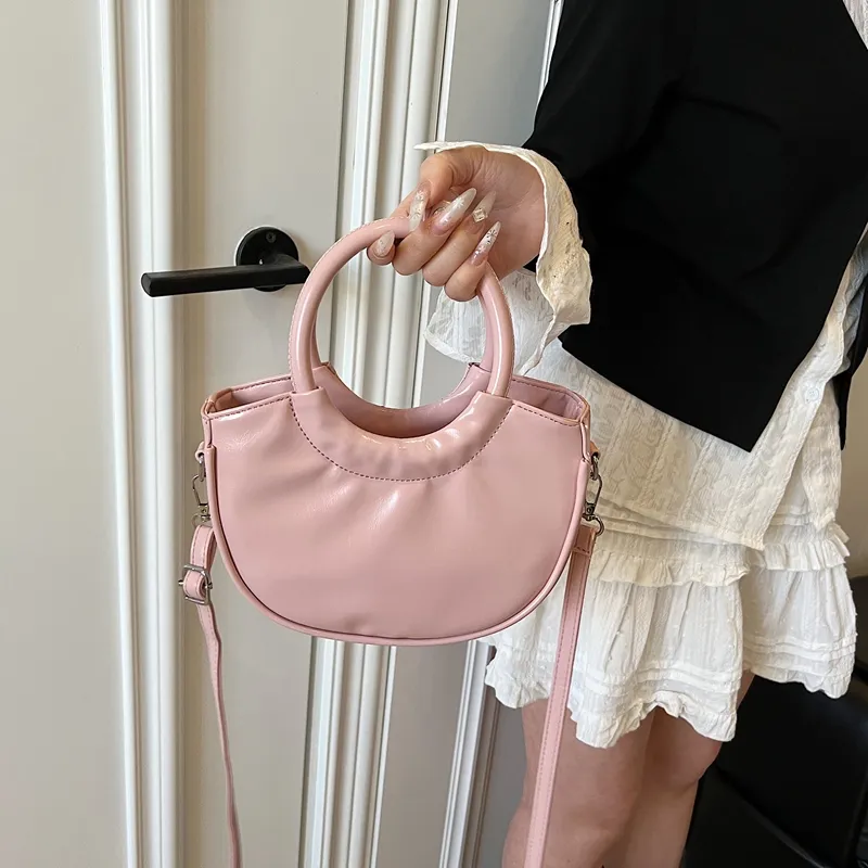 SWIMADE PU Handbag Regular Women's Ecru/Silver/Black/Khaki/Pink-9