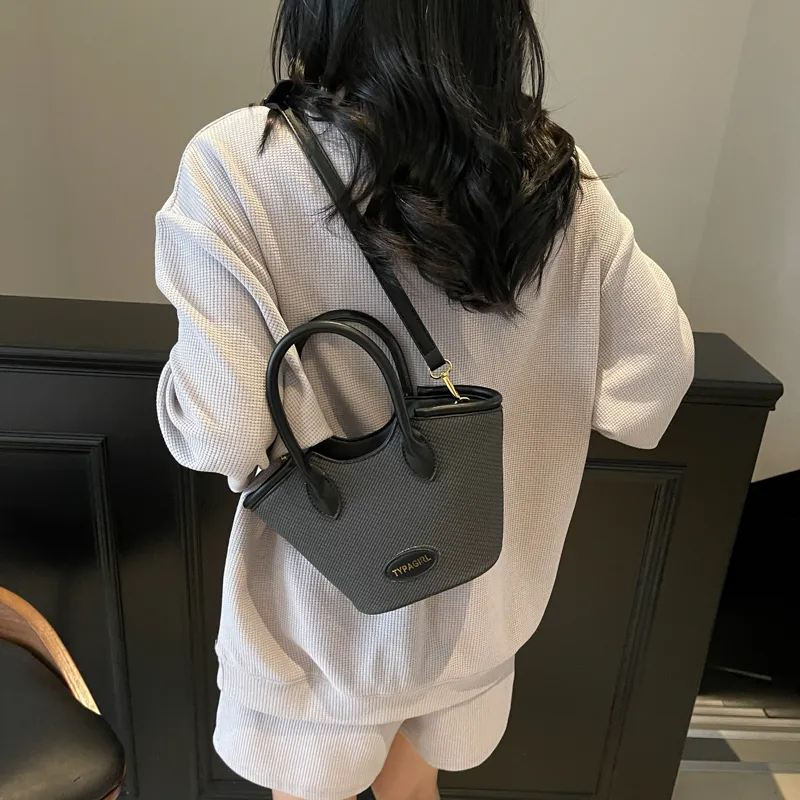 SWIMADE PU Handbag Women's Beige/Black/Black & Beige/Black & Gray-6