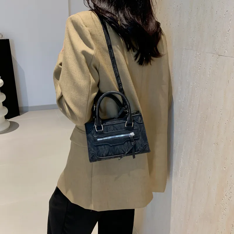SWIMADE PU One Shoulder Handbag Women's Black/White/Pink/Blue/Green/Silver-24