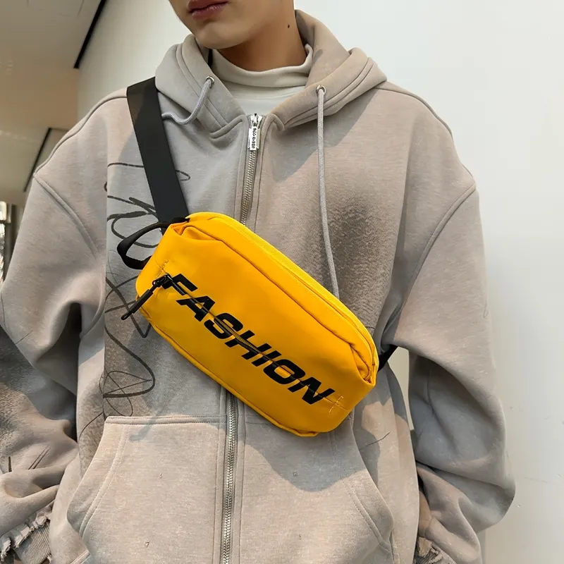 SWIMADE Nylon Crossbody Bag, Shoulder Bag, Fanny Pack, Sling Bag Regular Unisex White/Black/Red/Yellow-20