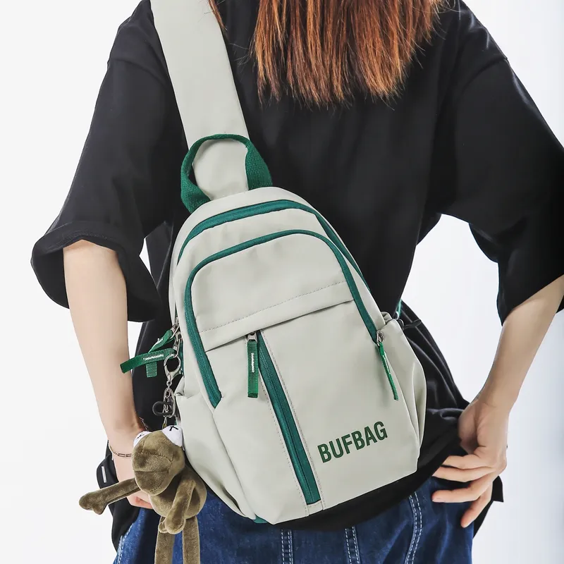 SWIMADE Nylon Sling Bag Regular Unisex Black/White Green/White Red/Green-15