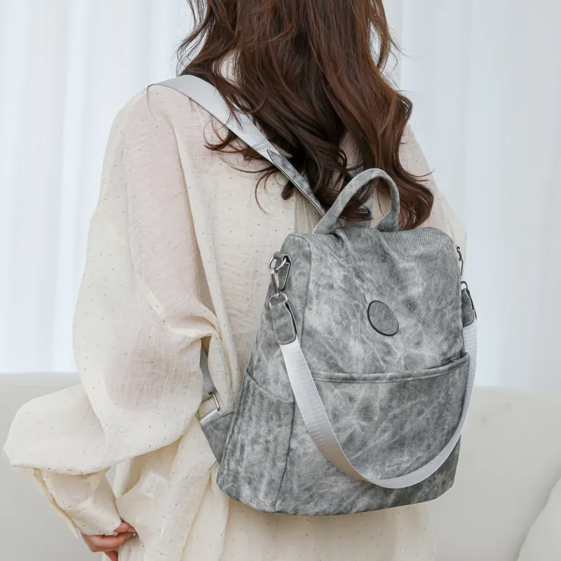 Duoluplo Doron Paul PU Shoulder Bag Backpack Regular Women's Ecru, Blue, Pink, Black, Gray-14