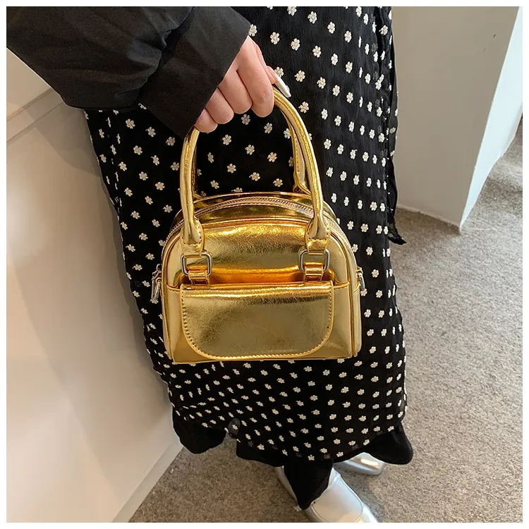 SWIMADE PU One Shoulder Handbags Regular Women's Silver/Black/Gold/Blue-3