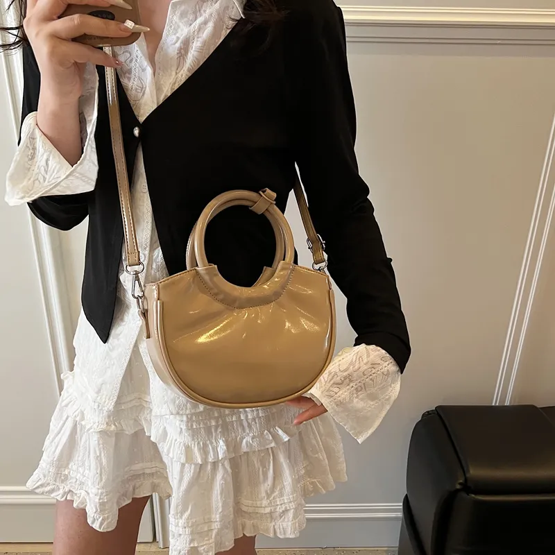 SWIMADE PU Handbag Regular Women's Ecru/Silver/Black/Khaki/Pink-26