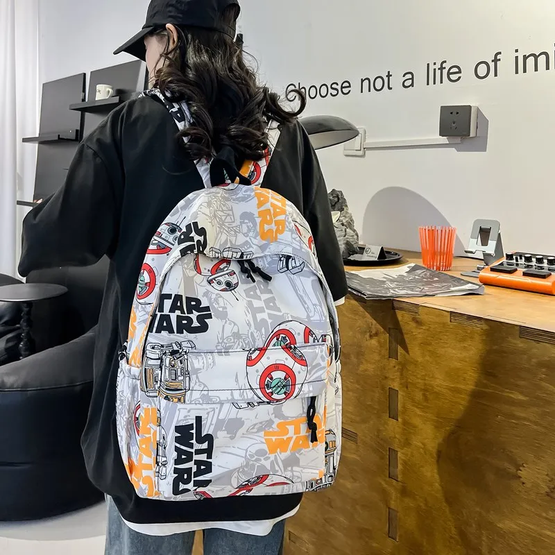 SWIMADE Nylon Backpack Unisex White Green Blue/White Orange/Black White/Black Orange/White Black-4