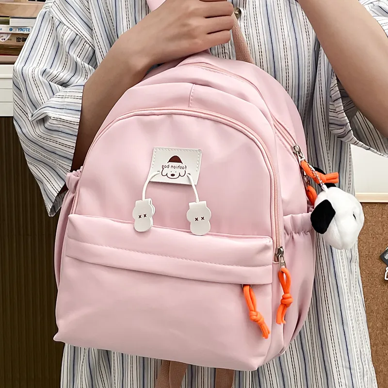 SWIMADE Nylon Backpack Regular Women's White/Black/Yellow/Blue-21