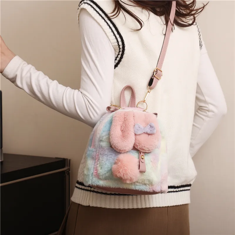 Duoluplo Doron Paul Plush Backpack Unisex Pink/Yellow-1