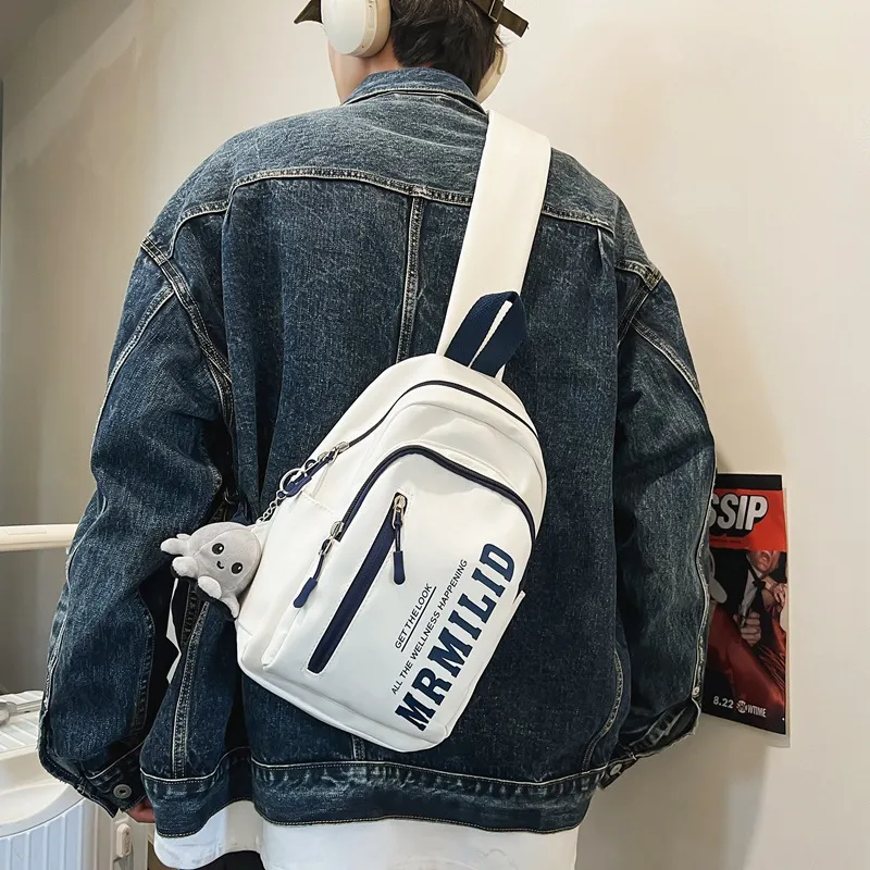 Duoluplo Doron Paul Nylon Backpack Regular Unisex Black/White, Red/White, Blue/White, Green/White-10