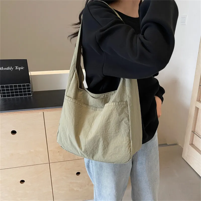 Duoluplo Doron Paul Nylon Fabric Shoulder Bag Regular Women's Black/Ecru/Yellow/Green/Pink/Blue/Light Green-44