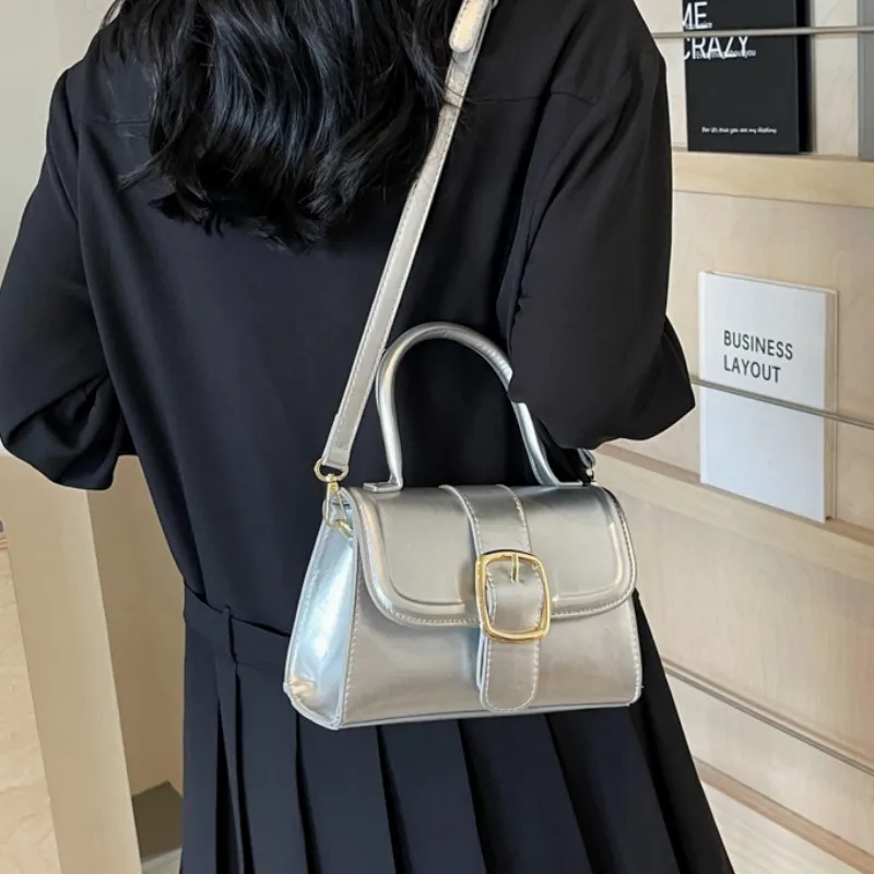 Duoluplo Doron Paul PU Crossbody One Shoulder Handbag Regular Women's Black/Ecru/Silver/Pink-10