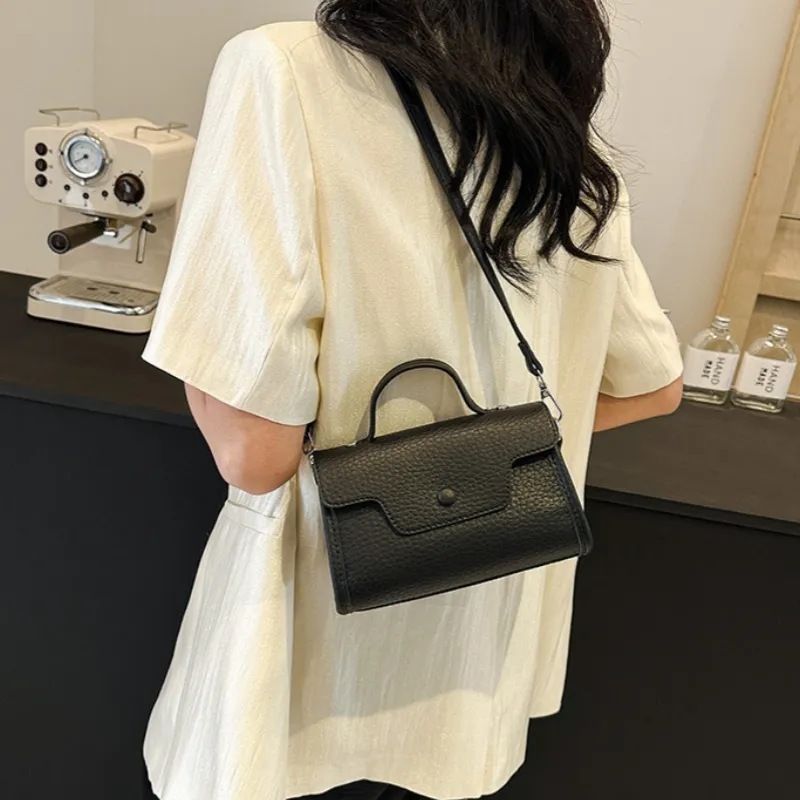 Duoluplo Doron Paul PU One Shoulder Handbag Regular Women's Ecru/Black-6