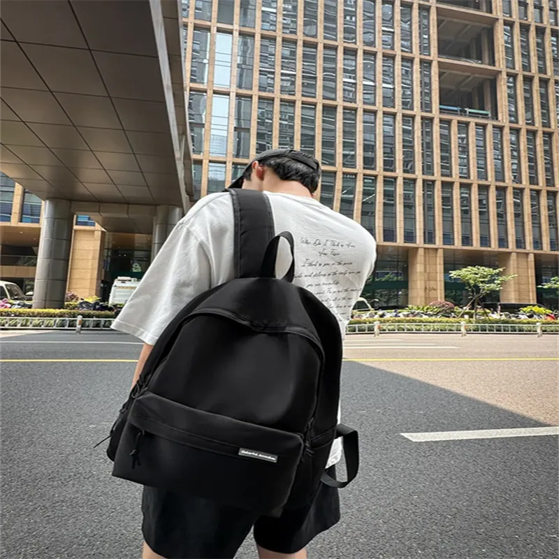 Duoluplo Doron Paul Nylon Backpack Women's Black, White, Khaki-9