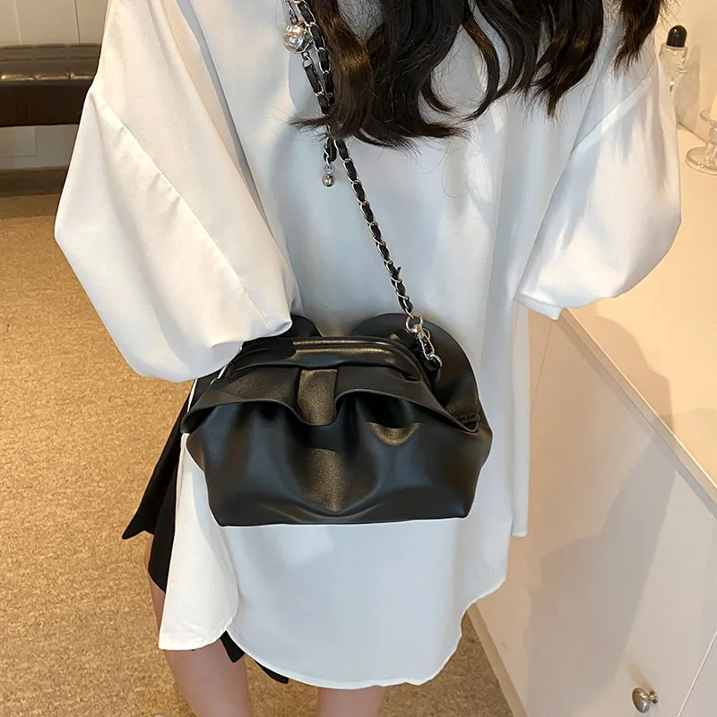 SWIMADE PU Crossbody Bag Women's Pearl White/Pearl Pink/Black/Silver-10