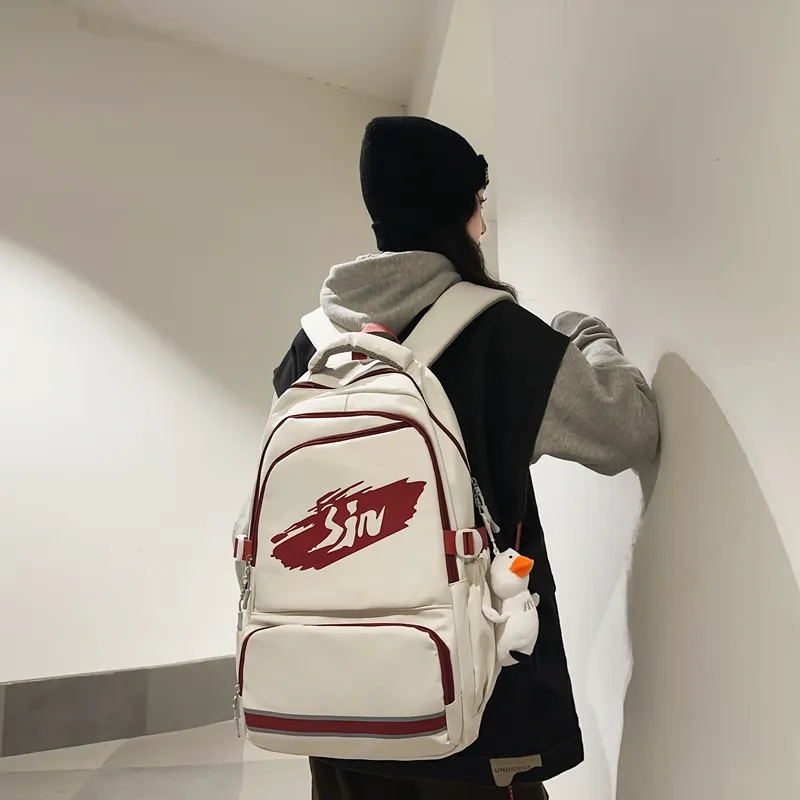 SWIMADE Nylon Backpack Regular Black/White Red/Red/Blue/Green-10