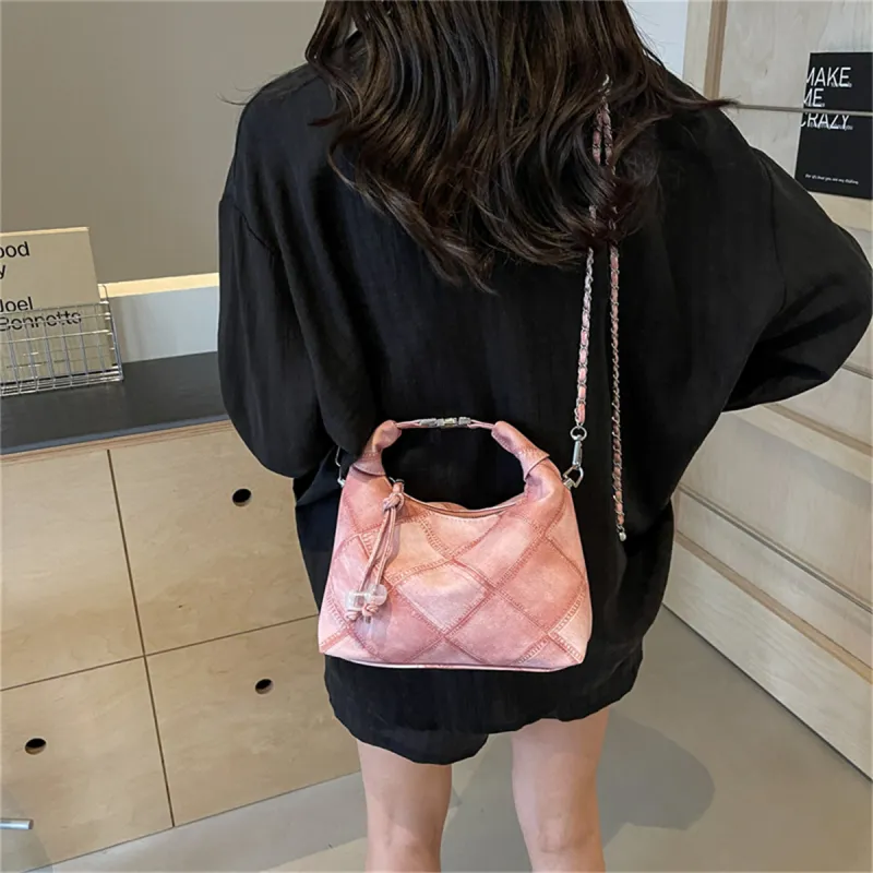 Duoluplo Doron Paul PU Shoulder Bag Women's Black/Blue/Pink/Coffee-15