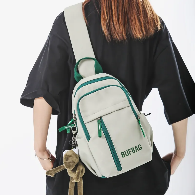 SWIMADE Nylon Sling Bag Regular Unisex Black/White Green/White Red/Green-13
