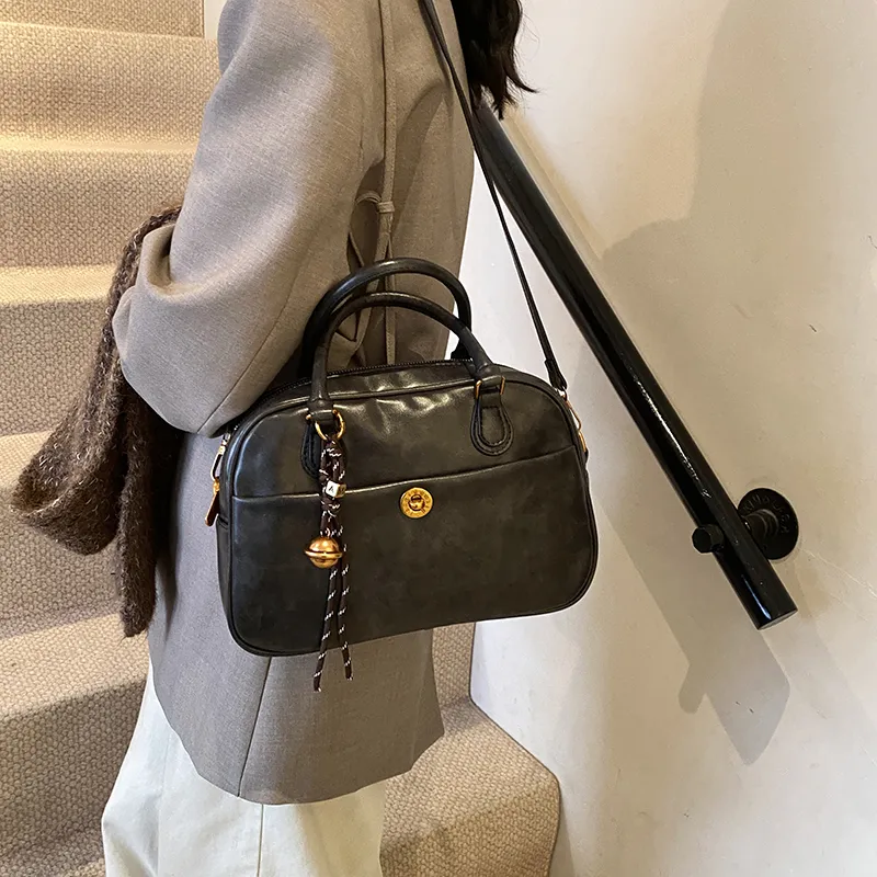 SWIMADE PU Handbag Regular Women's Black/Coffee/Brown-6