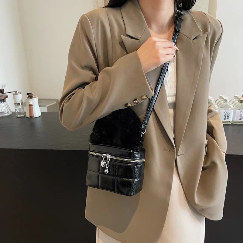 SWIMADE PU Portable Box Bag, Shoulder Bag, Crossbody Bag Women's Black/Coffee/Beige/Brown-4