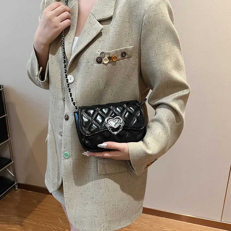 Duoluplo Doron Paul Trendy Versatile Crossbody Bag Regular Women's White/Silver/Black/Burgundy-26