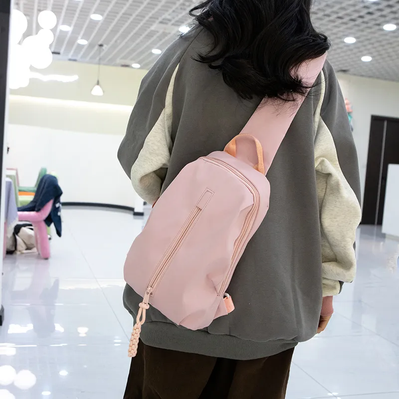 SWIMADE Nylon Shoulder Bag, Crossbody Bag, Sling Bag Regular Women's Ecru/Pink/Light Green/Black-9