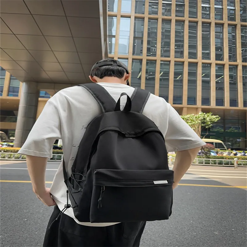 Duoluplo Doron Paul Nylon Backpack Women's Black, White, Khaki-11
