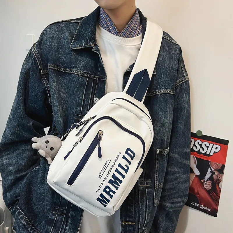Duoluplo Doron Paul Nylon Backpack Regular Unisex Black/White, Red/White, Blue/White, Green/White-9
