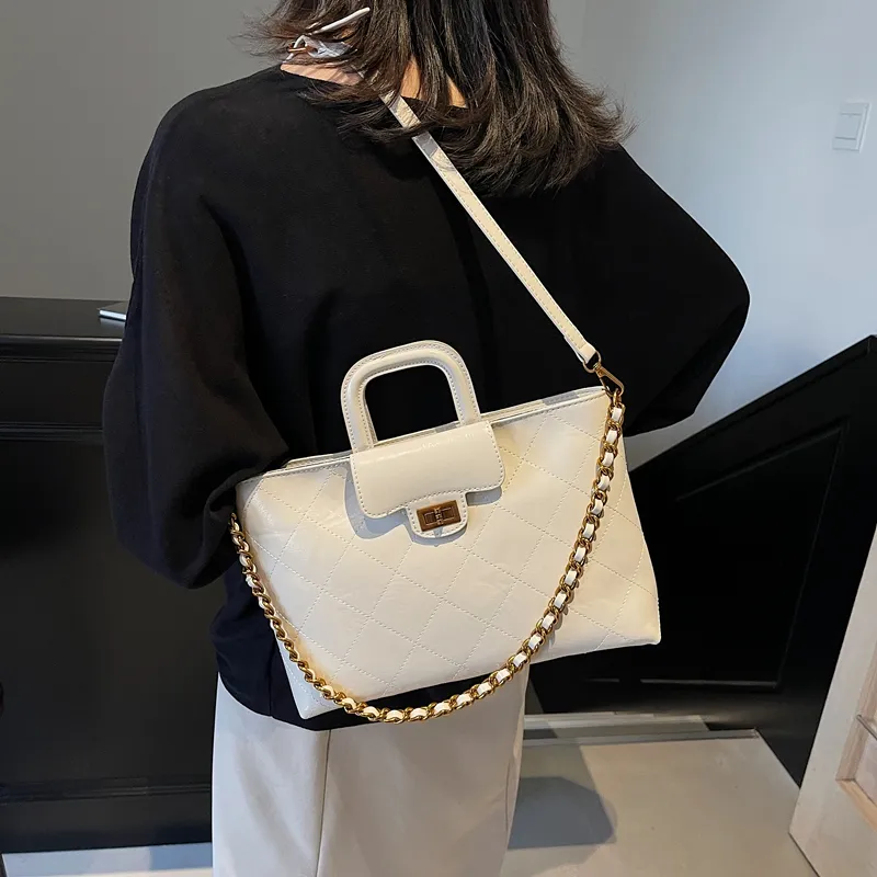 SWIMADE PU Handbag Women's White/Black/Coffee/Brown-1