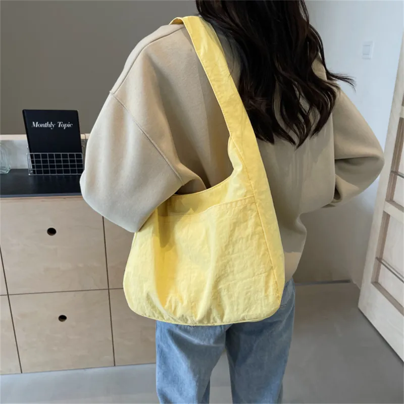 Duoluplo Doron Paul Nylon Fabric Shoulder Bag Regular Women's Black/Ecru/Yellow/Green/Pink/Blue/Light Green-34