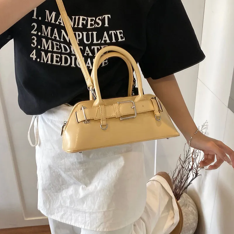 SWIMADE PU One Shoulder Handbags Women's White/Black/Yellow/Blue/Pink-6