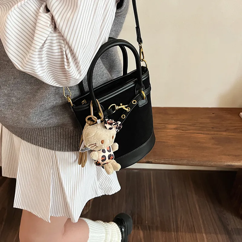 SWIMADE PU With Suede Shoulder Bag, Crossbody Bag, Handbag Regular Women's Black/Burgundy/Coffee/Brown-22