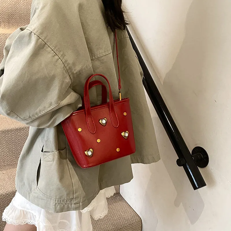 SWIMADE PU Crossbody One Shoulder Handbag Women's White/Silver/Black/Red/Coffee/Brown-22