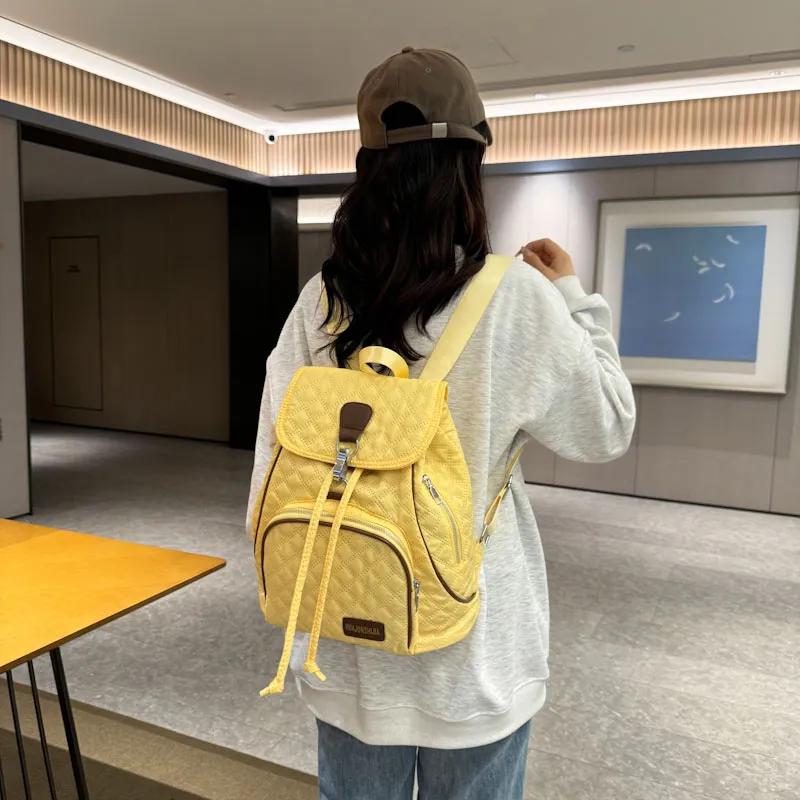 SWIMADE Oxford Backpack Women's Gray/Black/Pink/Peacock Blue/Yellow-33