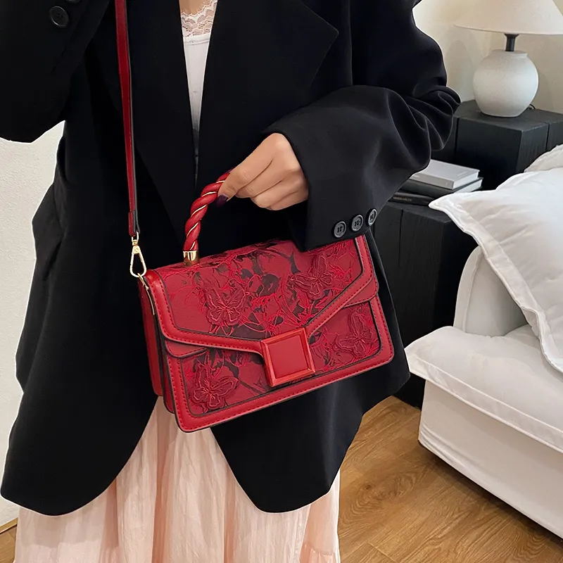 SWIMADE PU Handbag Women's White/Black/Pink/Red/Green-33