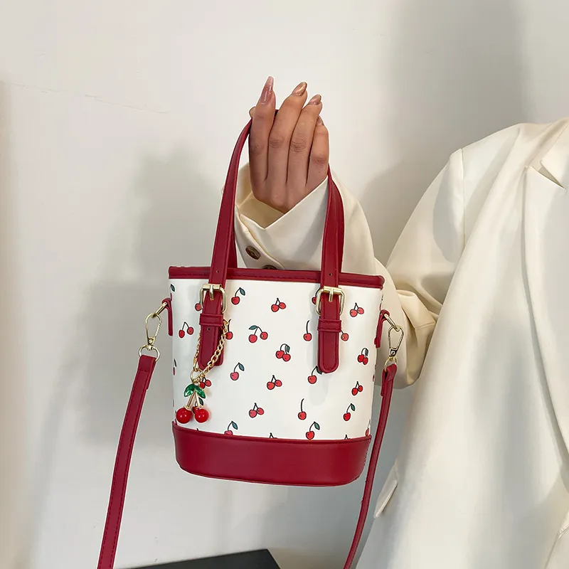 SWIMADE PU Handbag Regular Women's White/Burgundy/Yellow-15