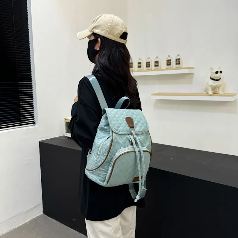 SWIMADE Oxford Backpack Women's Gray/Black/Pink/Peacock Blue/Yellow-23