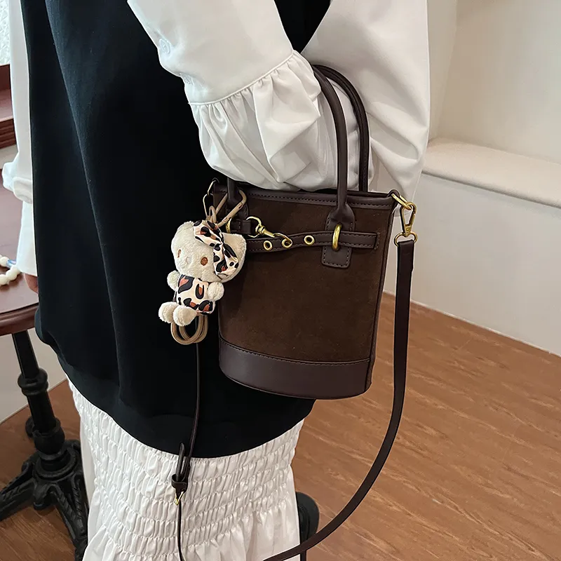 SWIMADE PU With Suede Shoulder Bag, Crossbody Bag, Handbag Regular Women's Black/Burgundy/Coffee/Brown-31