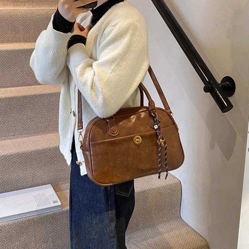 SWIMADE PU Handbag Regular Women's Black/Coffee/Brown-18