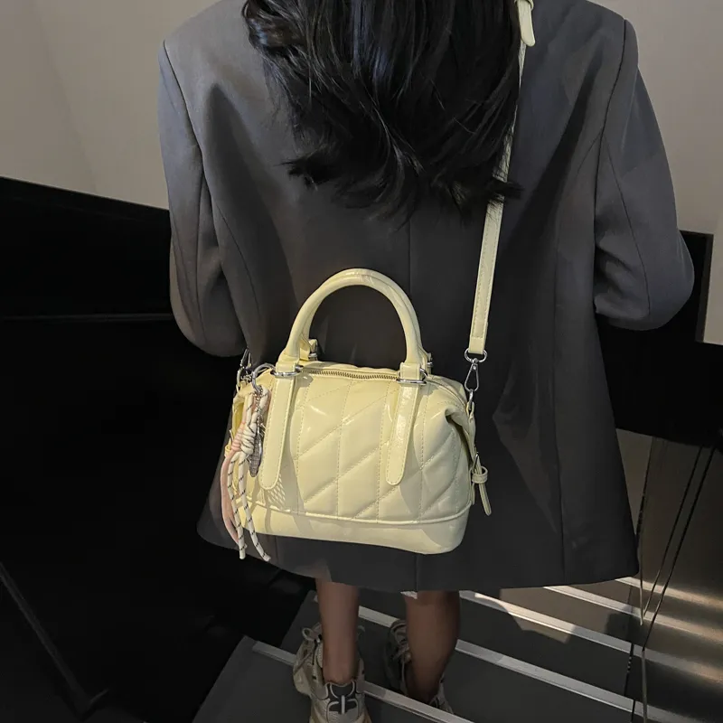 SWIMADE PU Handbag Women's Ecru/Black/Yellow/Sky Blue/Pink-11