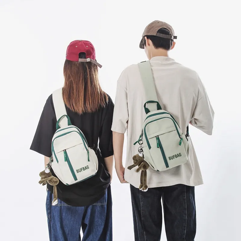 SWIMADE Nylon Sling Bag Regular Unisex Black/White Green/White Red/Green-10