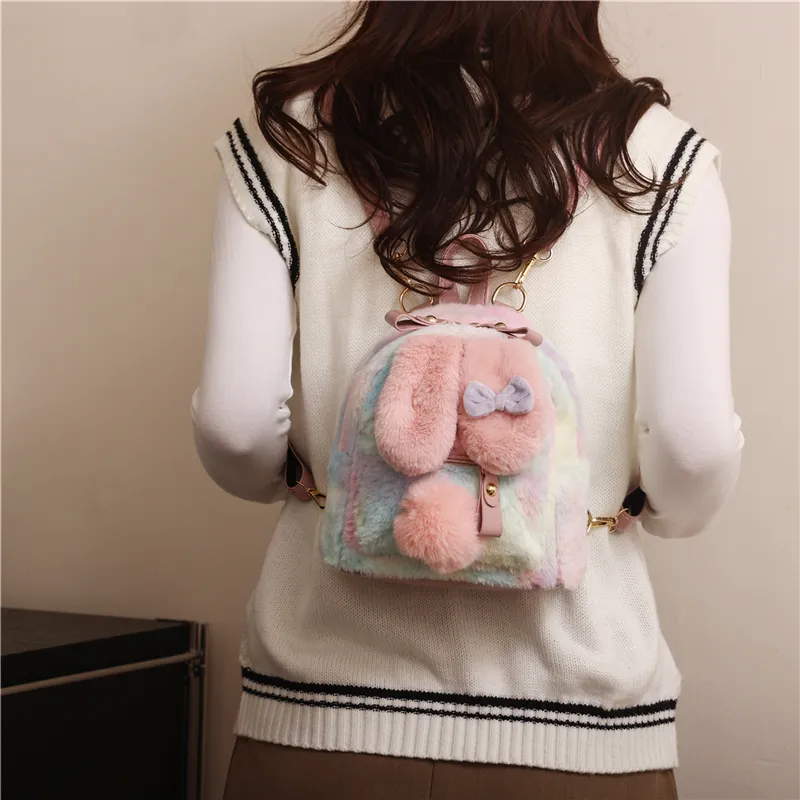 Duoluplo Doron Paul Plush Backpack Unisex Pink/Yellow-5