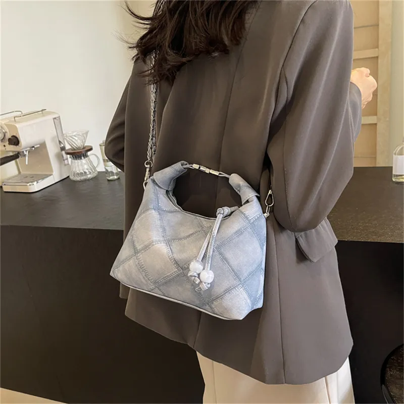 Duoluplo Doron Paul PU Shoulder Bag Women's Black/Blue/Pink/Coffee-11