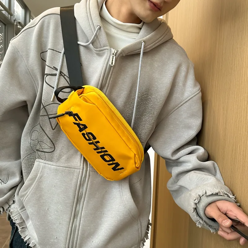 SWIMADE Nylon Crossbody Bag, Shoulder Bag, Fanny Pack, Sling Bag Regular Unisex White/Black/Red/Yellow-21