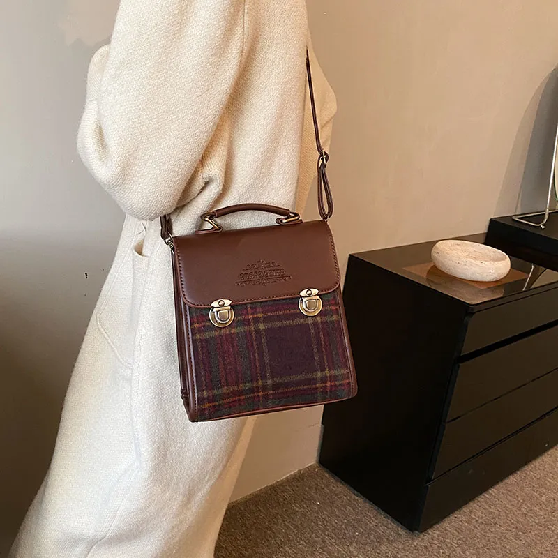 SWIMADE PU Crossbody Bag, Handbag, Backpack Regular Women's Coffee/Brown/Khaki-7