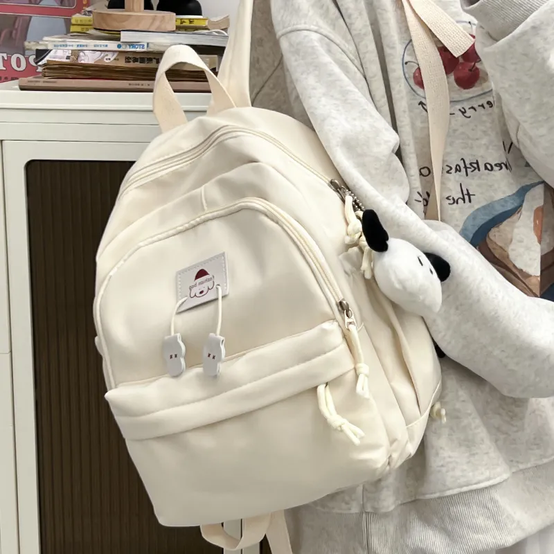 SWIMADE Nylon Backpack Regular Women's White/Black/Yellow/Blue-15
