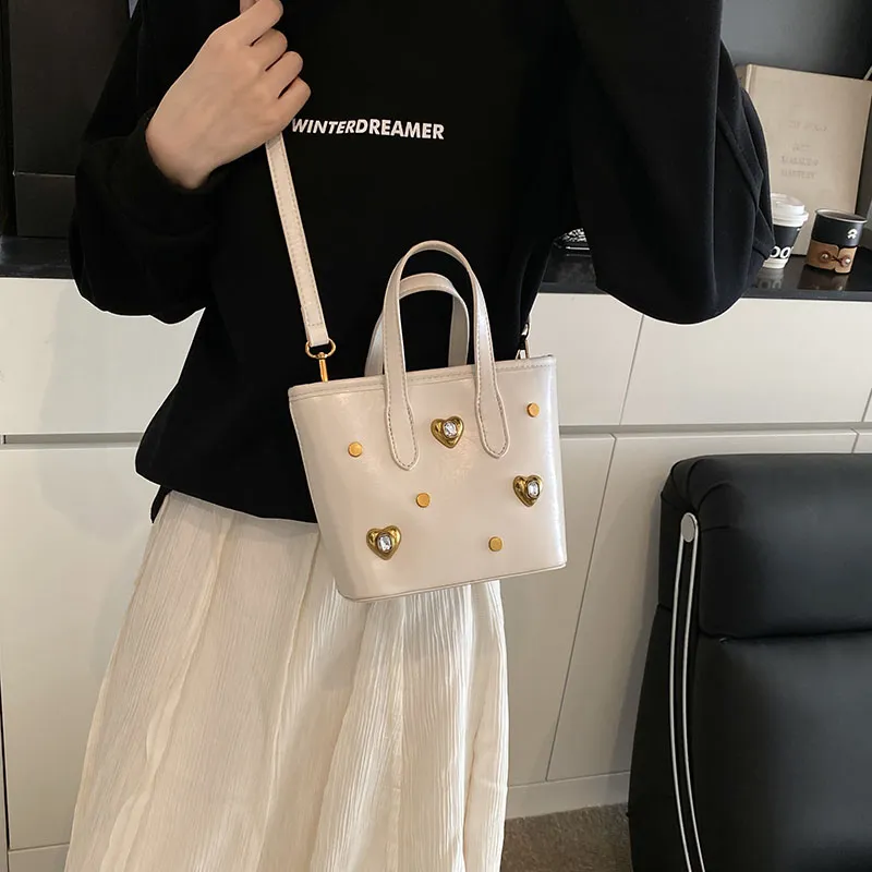 SWIMADE PU Crossbody One Shoulder Handbag Women's White/Silver/Black/Red/Coffee/Brown-1